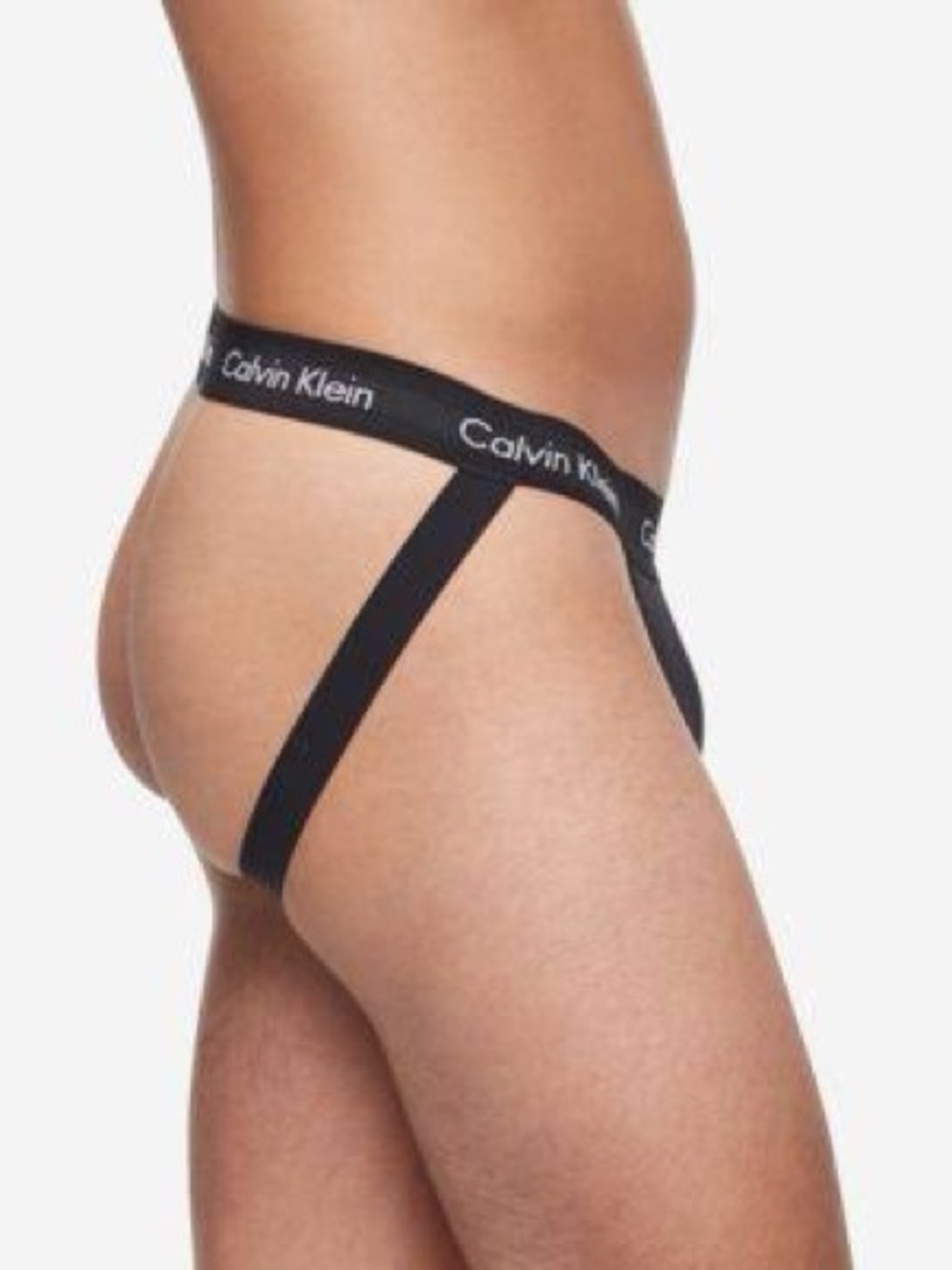 CALVIN KLEIN Men's Microfiber Stretch Jockstrap, Black, XL/TG/EE/GG, NWOT - Picture 4 of 9